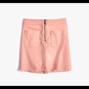 Pink Madewell front zip skirt size 6